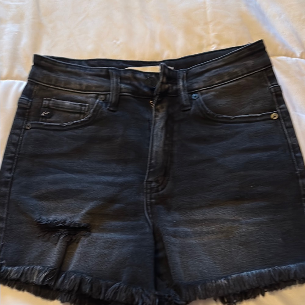 Women's Kancan Black Denim Shorts